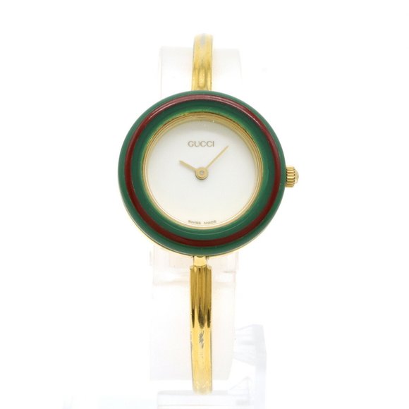 GUCCI Gucci Change Bezel White Dial GP Ladies Quartz Watch 11/12.2 - Picture 2 of 10